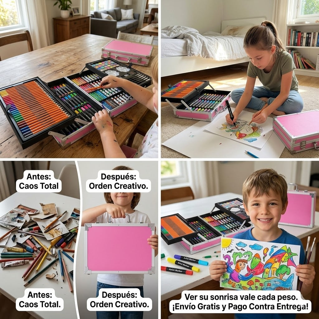 COMBO Set Arte 145 Pzs y ROLLO DIBUJO